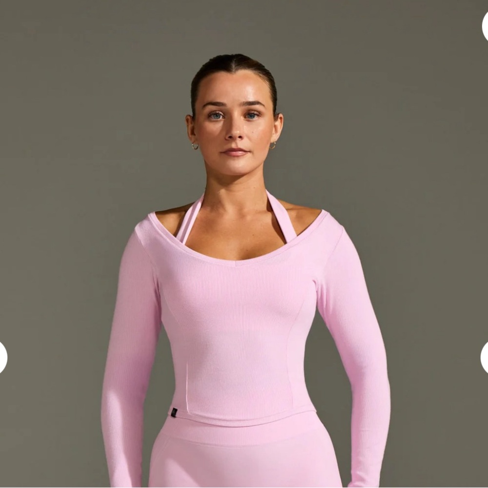 Oner Active Mellow Rib v neck mid long sleeve Top